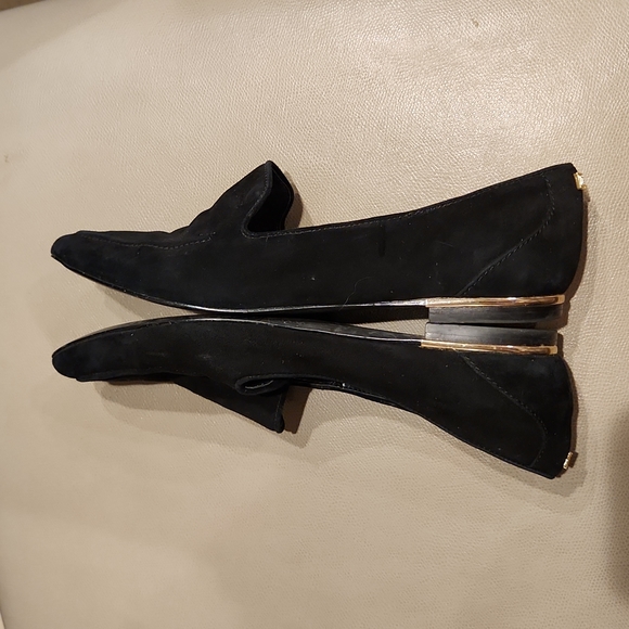 Black Suede Pointed Toe Flats Women's Size 8.5 - Picture 6 of 8
